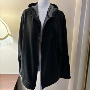 All in Motion Gray Full Zip Textured Jacket with Hood Size XL